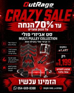 סט Multi Pulley Collection- מוט קצר לפולי , חבל טרייספס כפול ,משולש משיכה לפולי, ידיות משיכה לפולי קרוסאובר, ידית משיכה V לפולי, זוג רצועות משיכה לפולי, סט ידיות משיכה MAG GRIP- CRAZY SALE תמונה להמחשה